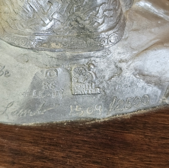 Perth Pewter Spell Of The Dragon By Ray Lamb 1986 LE 09 1509/2500 Wizard Statue - Picture 6 of 11